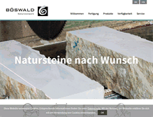 Tablet Screenshot of natursteinwerk-boeswald.de